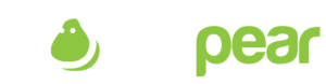 Social Pear Worded Logo - White